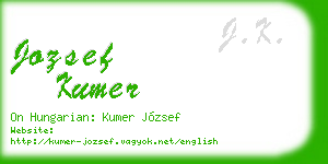 jozsef kumer business card
